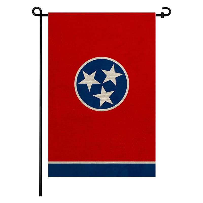 HSQCEZ Tennessee Garden Flags 12x18 Inch Double Sided Burlap USA State Yard Flag Banners Outdoor Weather Resistant Farmhouse Porch Lawn Decoration