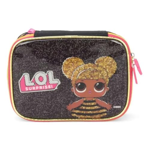 Estojo Escolar Feminino Boneca LOL 100 Pens by Luxcel 39214 (PRETO)