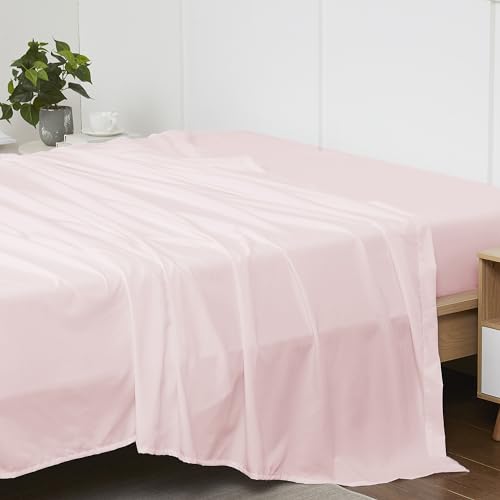 Drap de dessus rose pâle lit king size pour des nuits fraîches et douces - 4