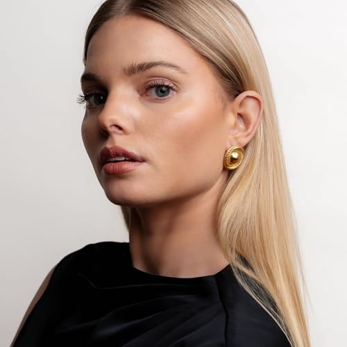 Gold Ball & Rope Statement Earrings – Lightweight Fashion Jewelry for Women4