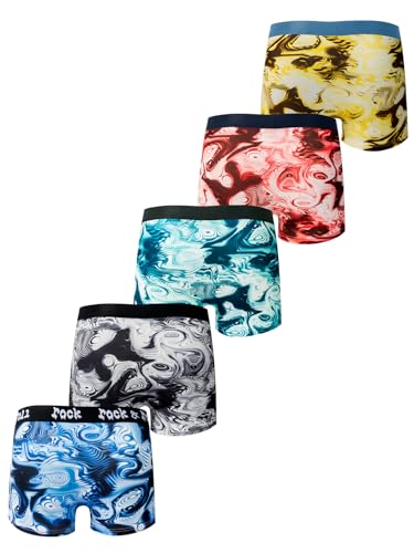 Men's Underwear Printed Boxer Briefs, Pack of 5, Assorted Colors and Patterns3