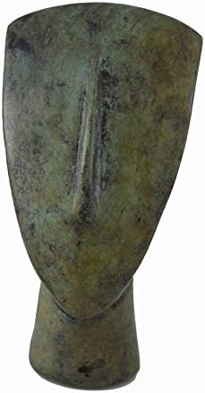 Cycladic bronze head ancient Greek reproduction miniature bust