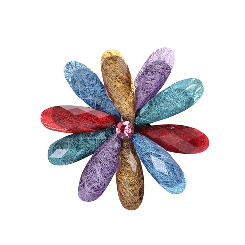 Image of Acrylic Flower-Shape Brooch Pin for Women Statement Brooch