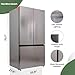 Hamilton Beach HBF2067 French Door Full Size Refrigerator with Freezer Drawer, 20.3 cu ft, Stainless Steel