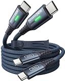INIU 240W USB C Kabel, [2 Stück 2m] USB C auf USBC Schnellladekabel Blau