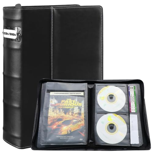 Carpeta para discos Blu-ray y videojuegos con bolsillos de cubierta y organizador multimedia