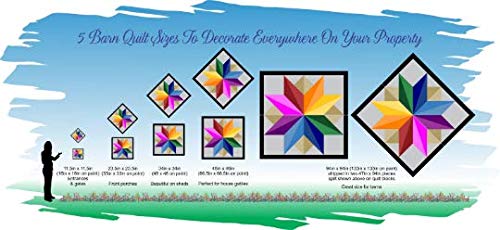 Sign Stuff, Inc. BQ065-03 Barn Quilt - 6 Sizes - Bright Colors - Head-Turning Curb Appeal - Premium Quality Lasts for Years & Years (46