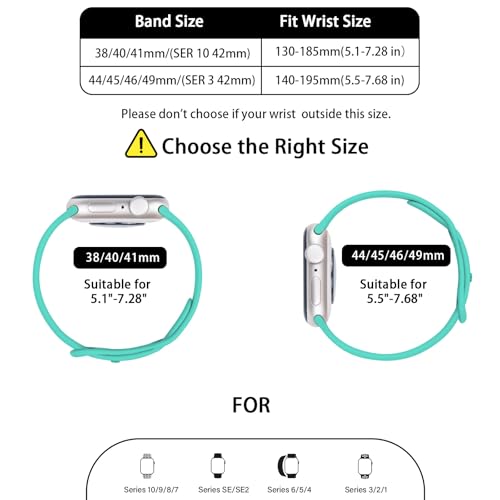 Image of Thin Silicone Band Compatible with Apple Watch 41mm 38mm 40mm 46mm 45mm 42mm 44mm, Slim Narrow Replacement Sport Strap Wristband for iWatch Series 11 10 9 8 7 6 5 4 SE Ultra 3 2 1 Women Men