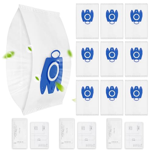 KEEPOW 10 Staubsaugerbeutel für Miele GN Serie, S8340 S8360 S2 S4 S5 S6 S8 Complete C3 C2 C1 Classic C1 Staubsauger, 3D Efficiency Staubbeutel mit 3 Filtersätze