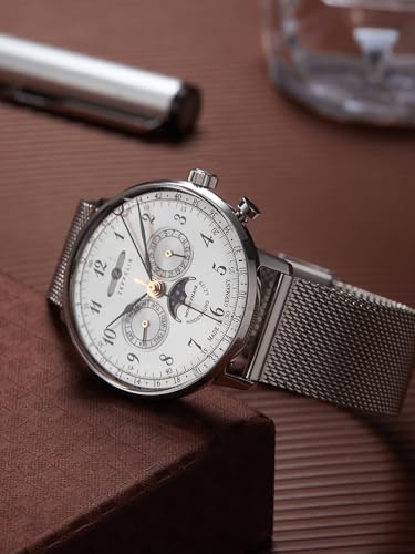 Zeppelin Hindenburg Analog Silver Dial Men's Watch-7036M1 - Image 5