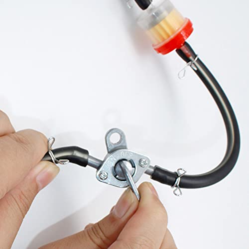 TIANLIN Filtre à Huile D'essence de Carburant, 1 Tuyau de Carburant Filtre à Huile 6 Clips de Tuyau de Carburant et 1 Interrupteur de Carburant, 3 Tuyau de Carburant, pour Moto, Voiture, Scooter - Image 5