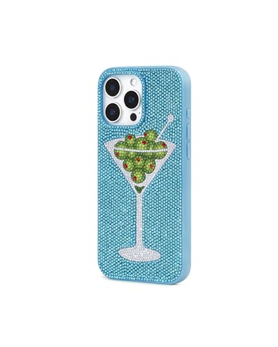 Image of JW PEI Olive Martini Artificial Crystal Phone Case - Light Blue