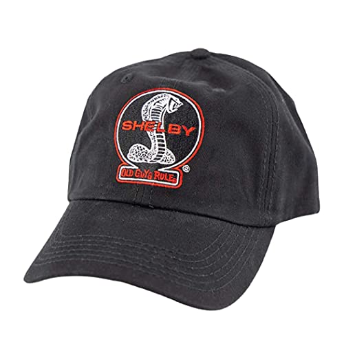 Image of OLD GUYS RULE Dad Hat, Baseball Cap for Men | Shelby Cobra - Aged to Perfection for Husband, Grandfather | Black