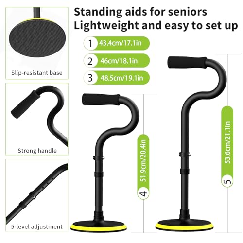 Standing Aid for Seniors Stand Assist Aid Devices & Supports for Elderly Help Get Up from Floor Standing Mobility Aid Tool Rising Indoors Garden Housework Bedroom Bathroom Bedside - Image 7