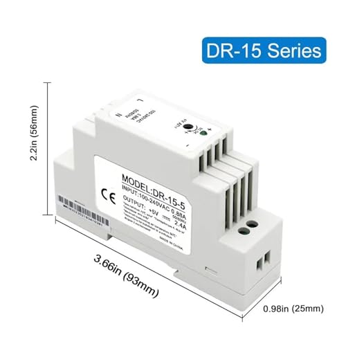 Alimentation Rail DIN DR-15-12 V stabilisée DC pour transformateur