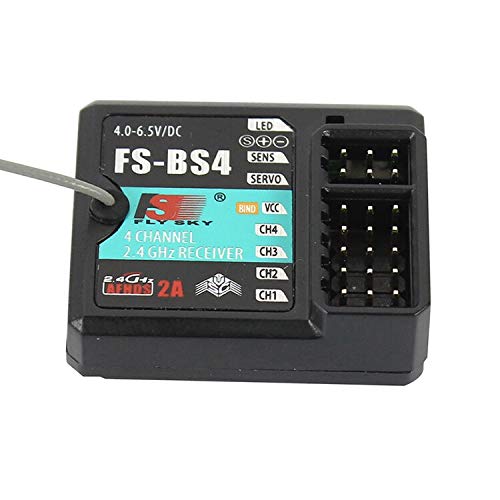 Flysky FS-BS3 FS-BS4 FS-BS6 Receiver with Gyro Stabilization System for Flysky FS-IT4S / FS-GT5 Remote Control Accessory (FS-BS4)