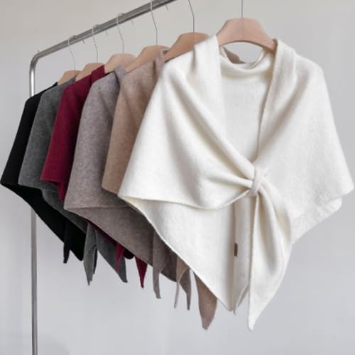 Women's Solid Color Scarf, Murou Fashion Shawl, Soft Knitted Blend Scarf Cape, for Daily Wear3