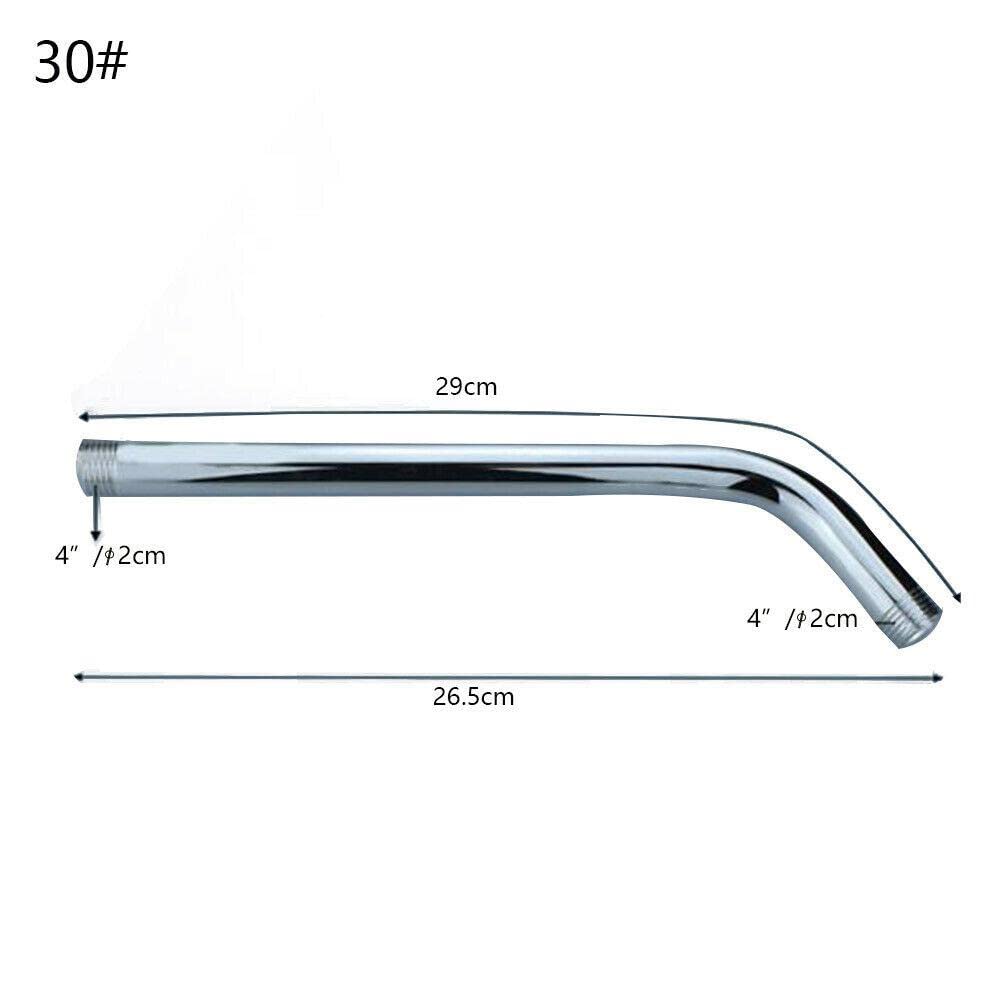 Braccio Doccia In Acciaio Inox - Estensione Per Soffione, 30 Cm, Montatura A Parete - Foto 2
