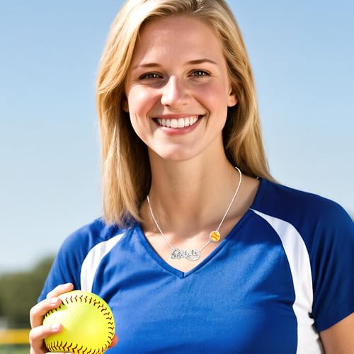 Softball/Football/Baseball/Soccer/Basketball/Volleyball/Tennis Infinity Necklace Gifts for Girls Women,14K Gold Plated Sport Accessories Birthday Christmas Jewelry Gifts for Women Girls2