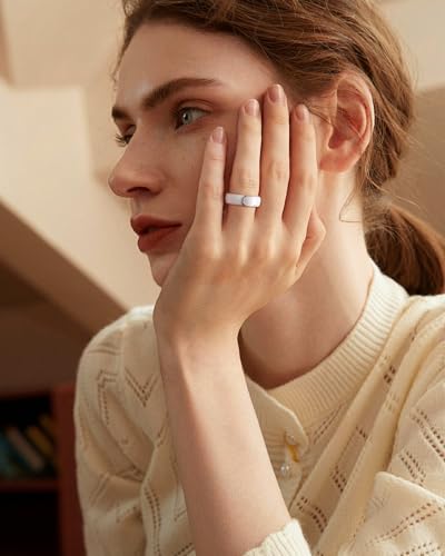 Image of Egnaro Silicone Wedding Bands Women, Inner Arc Ergonomic Breathable Design