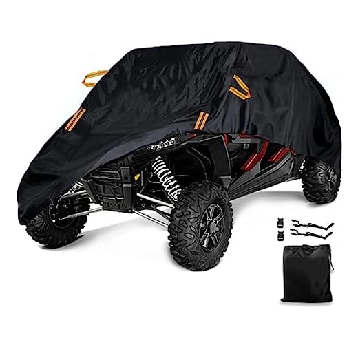 UTV Cover Waterproof Heavy Duty 4-6 Seater Cover Black Oxford Cloth Protection Covers for Polaris RZR Mahindra Can-Am Defender All Weather Side by Side Cover UTV Accessories
