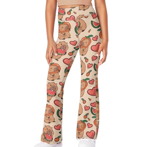 Dolyues Girls Flared Leggings with Wide Legs for Girl 5-14 Years Old Cute Soft Yoga Pants Trendy Girls Flared Leggings4