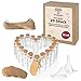 Produktbild WeddingTree 20 x Reagenzglas 11 ml  Mit Korken Juteschnur und Anhänger  Als Gastgeschenk Hochzeitsdeko Gewürzgläser
