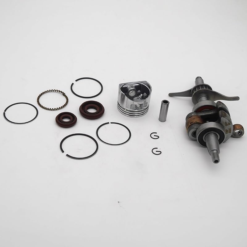 Piezas de jardín Kit de cigüeñal con sello de aceite de anillo de pistón de 35 mm, compatible con Honda GX25 25CC GX25NT HHT25S, desbrozadora de 4 tiempos, desbrozadora, motor de gasolina Piezas de ja