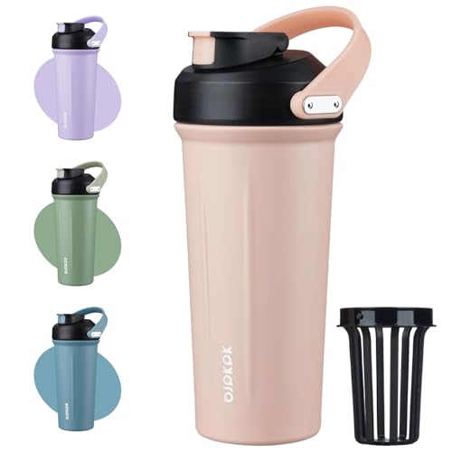 Image of BJPKPK 25oz Insulated Protein Shaker Bottle Stainless Steel Cup with Handle