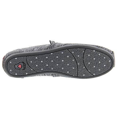 Image of Skechers Women's Bobs from Plush Fashion Slip-on Flat Black Heather 11 B(M) US