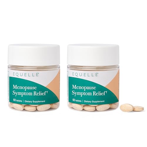 Image of EQUELLE Multi-Symptom Perimenopause & Menopause Relief Relief from Hot Flashes, Muscle Aches & Supports More Sleep. Hormone-Free, Plant-Based S-Equol - 2 Month Supply (120 Tablets)