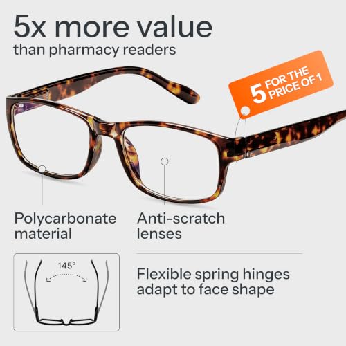 Image of Gaoye Reading Glasses Men /Women, Eyeglasses, Blue Light Readers for Men /Women, Computer Eye Glasses, Cheaters