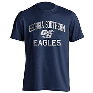 Georgia Southern Eagles Retro Distressed Short Sleeve T-Shirt Navy Large
