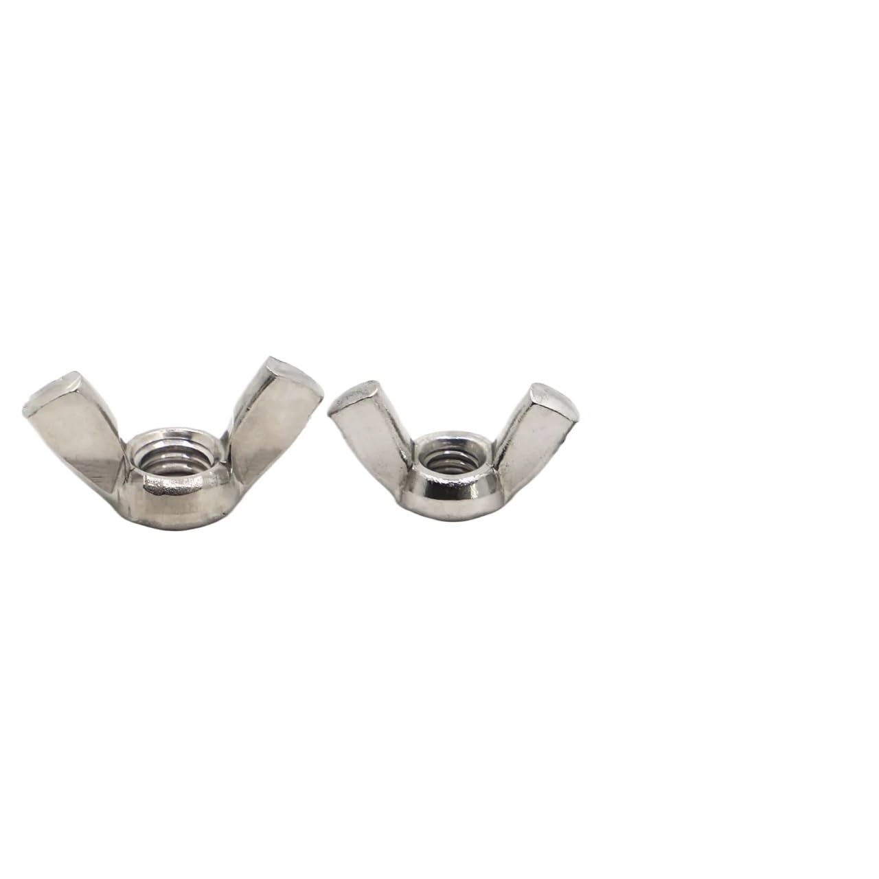 EBZFASO Wing Nuts Assortment Kit, Wing Nuts Carbon Steel/304 Stainless Steel(304 Stainless Steel,M10 5PC)
