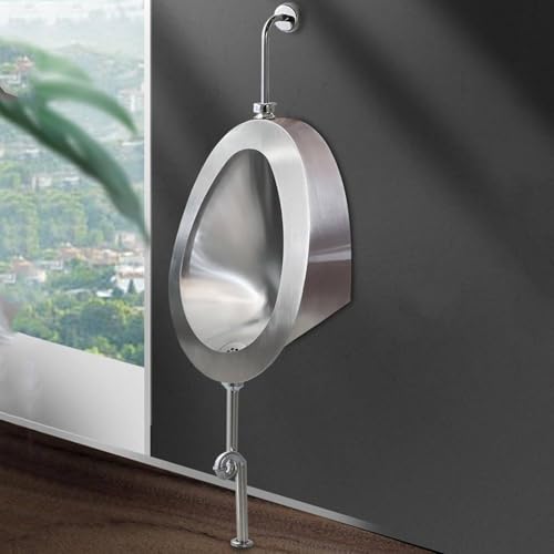 iumLeap Stainless Steel Bar Urinals,Family Bathroom Toilet,Wall Mounted Men's Urinal,Commercial Urinal,Vertical Urinal,Intelligent Induction Design,for Bar Hotel Shop,WallDrainag (Grouddrainage)