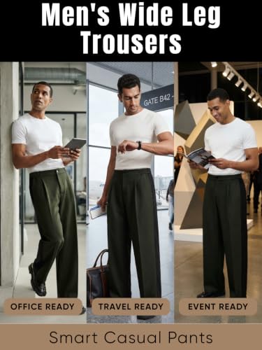 Image of GRECIILOOKS Men's Stretchable Track Pants | Comfortable & Stylish Trousers for Men | Formal & Casual Pant for Man | Breathable Summer Pant with Elastic Button Closure & Korean Style Travel With Pocket