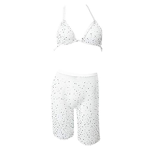Preisvergleich Produktbild Sayla Sexy Erotische Kleidung Damen UnterwäSche Erotik Partykleider Piercingnetz BH Set Büstenhalter Versuchung Gitter und BH Netz Sets Strass Dessous Kostüm