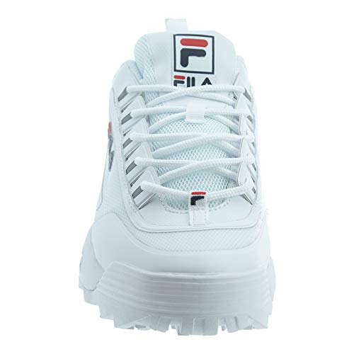 Fila Men's Disruptor II No-Sew Sneakers White/Navy/Red 8.52