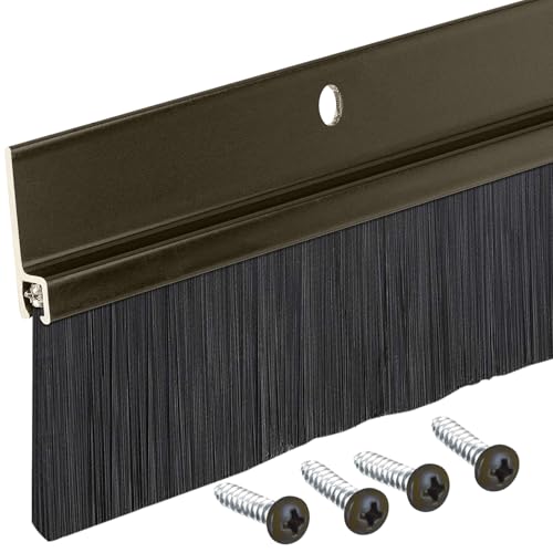 Brown Aluminum Brush Door Sweep