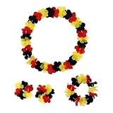 TAKOXIA Juego de joyas para aficionados europeos, collar colorido, diadema y pulseras, accesorio elegante para los entusiastas del fútbol