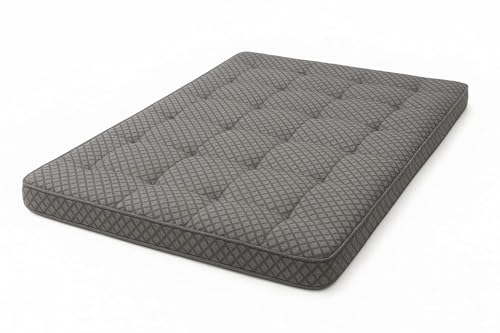 Adim's Premium Grey Box Cotton Floor Mattress | 4-Inch Thick, Foldable & Rollable Lightweight Sleeping Gadda | Comfortable Traditional Indian Cotton Bed for Home, Guest & Travel Use (72 x 78 inch)