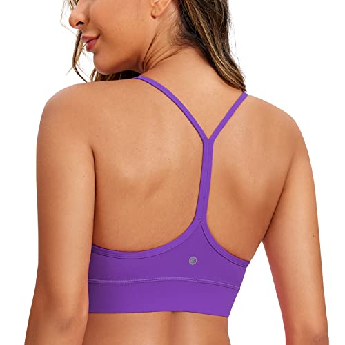 Image of CRZ YOGA Butterluxe Y Back U Neck Sports Bra | Light Support, Removable Pads, Yoga, Extremely Soft, Longline, for Women