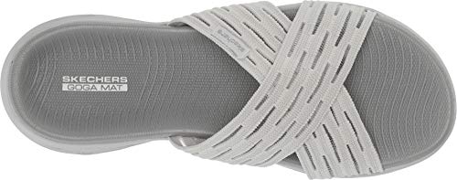 Skechers Women's GO RUN 600 - SUNRISE Sandal, gray, 7 M US