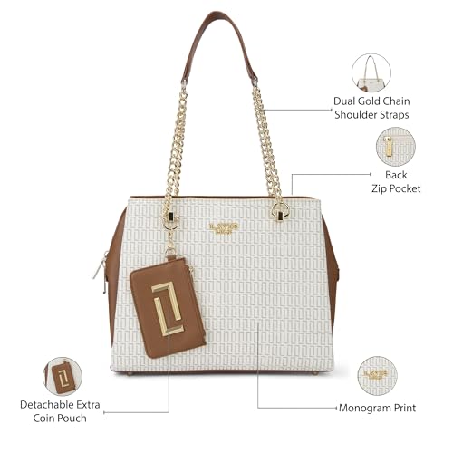 Image of Lavie Luxe Women's Monogram Ashley Satchel Bag | Satchel Handbag For Work | Ladies Purse | Stylish Shoulder Bag | Gift For Women