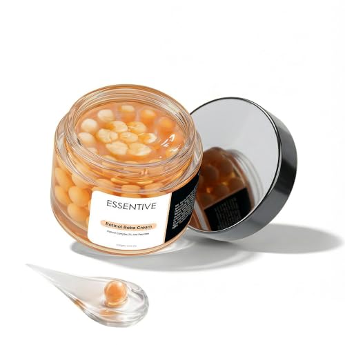 Image of Dual Retinol & Peptide Night Cream 100g | Smart Retinol -Peptide Complex with Matrixyl, Argireline, Copper & Niacinamide Capsule Cream | Korean Boba Cream Wrinkle Repair, Firming & Brightening Moisturiser