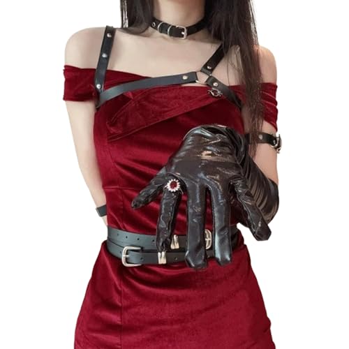 Love and Deepspace girl dress girl's skirt Cosplay Decoration, Cosplay Accessory Rose red velvet skirt Miss Hunter Clothes