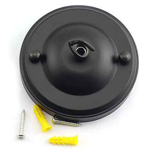 Nx Garden Ceiling Light Canopy Kit 1Pc Vintage Ceiling Rose Hook Plate Holder For Fitting Chandelier Lamp Light Black #TOP1