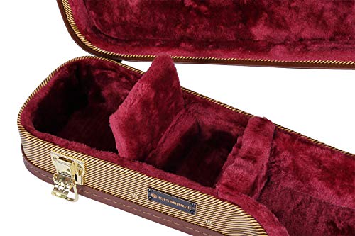 Image of Crossrock Deluxe Wood Hard Case for F-style Mandolin, Tweed(CRW600MFTW)