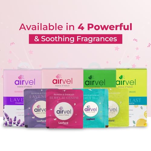 Image of Airvel Berry Blossom Fragrance Pouch | Non-Toxic, Safe | Long-Lasting Freshness | Up to 30 Days Pack of 5 (10g each)