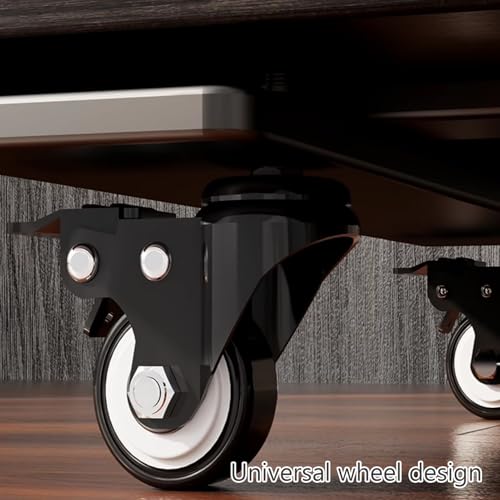 Soporte móvil para TV ajustable en altura blanco miniatura 5